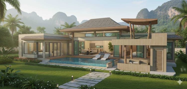 Natura Pool Villa Ao Nang main view