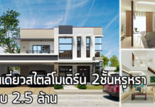 บ้านเดี่ยวสไตล์โมเดิร์น,บ้านโมเดิร์น 2 ชั้น,บ้านเดี่ยว ราคา 2 ล้าน,บ้านสไตล์โมเดิร์น,แบบบ้านสองชั้นทันสมัย